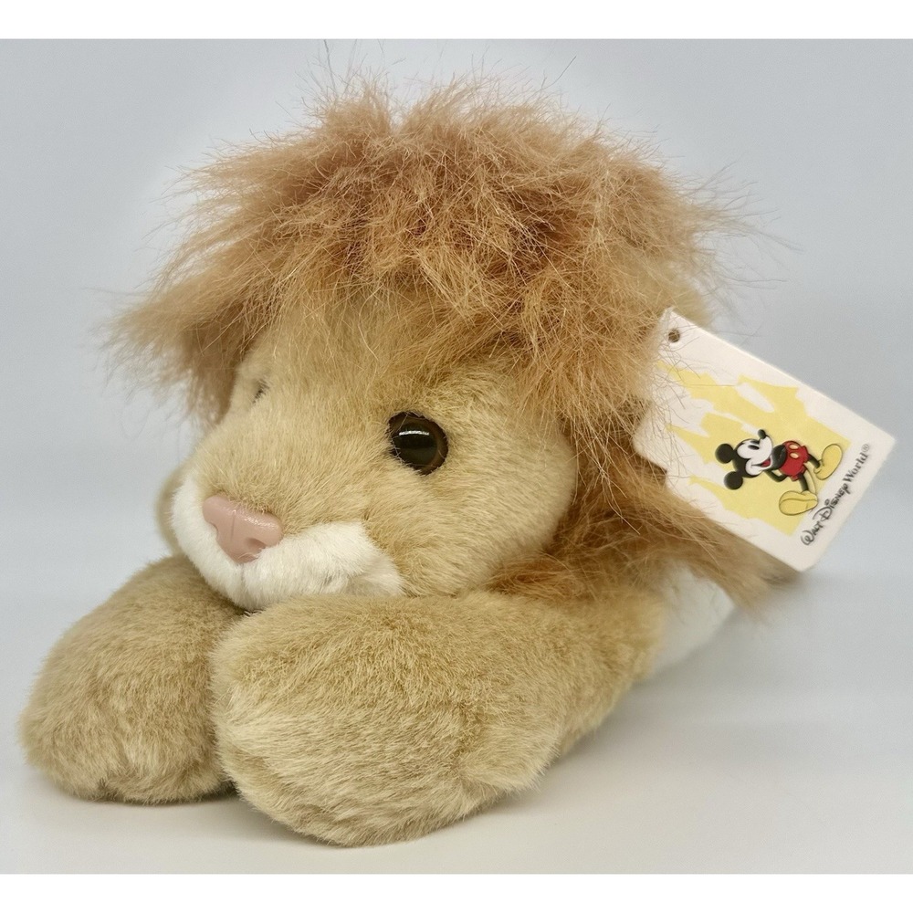 Vintage Walt Disney World Animal Kingdom Lion Plush NWT 14" Stuffed Animal